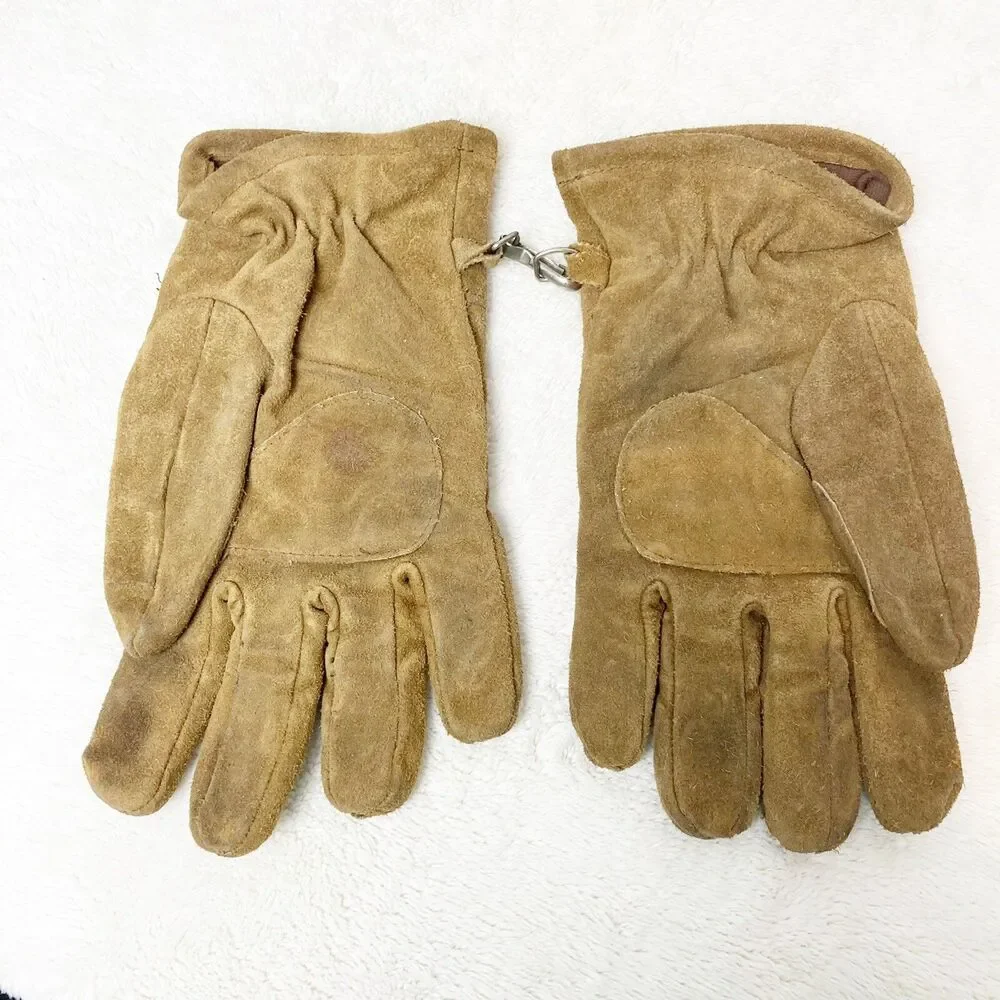 womens softan leather work gloves brown tan size medium